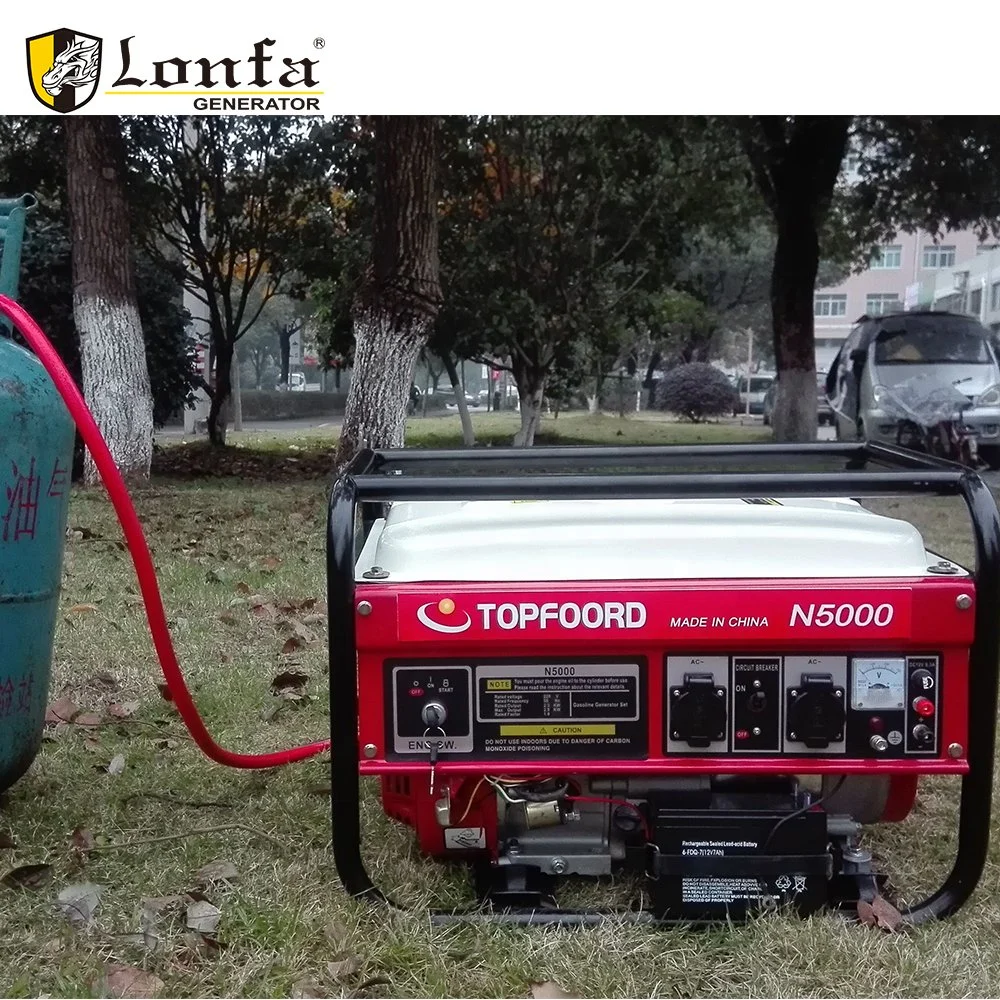 Venta caliente fábrica OEM Uso Campamento hogar generador de gas natural de GNL de Gas propano de Biogás 3 1 2 kVA generador de 3kVA 4kw 5kw 5kVA 5000w 7kw 7000w de 7000 Vatios