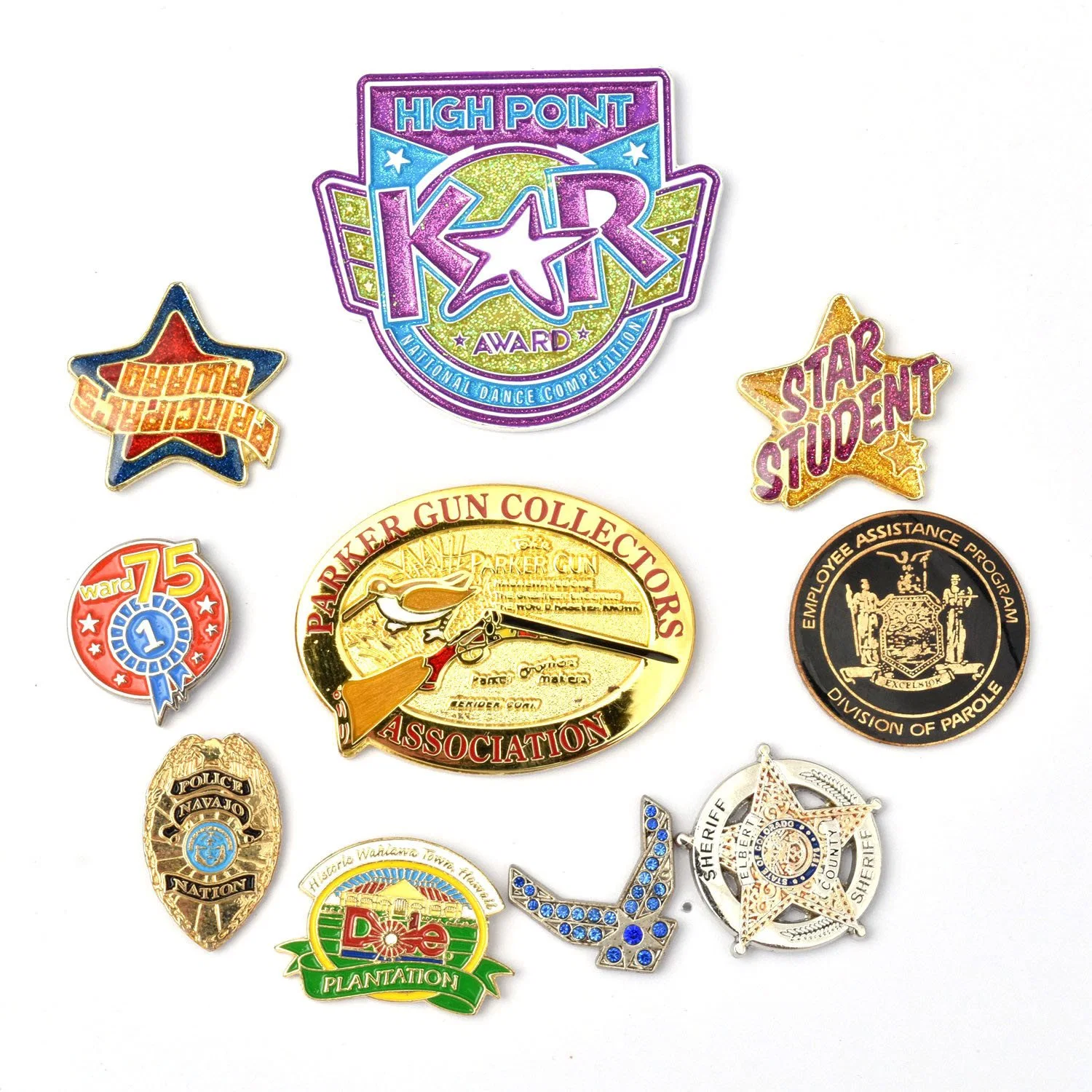 Original Factory Custom Zinc Alloy Metal 3D Badge Soft Enamel Lapel Pins