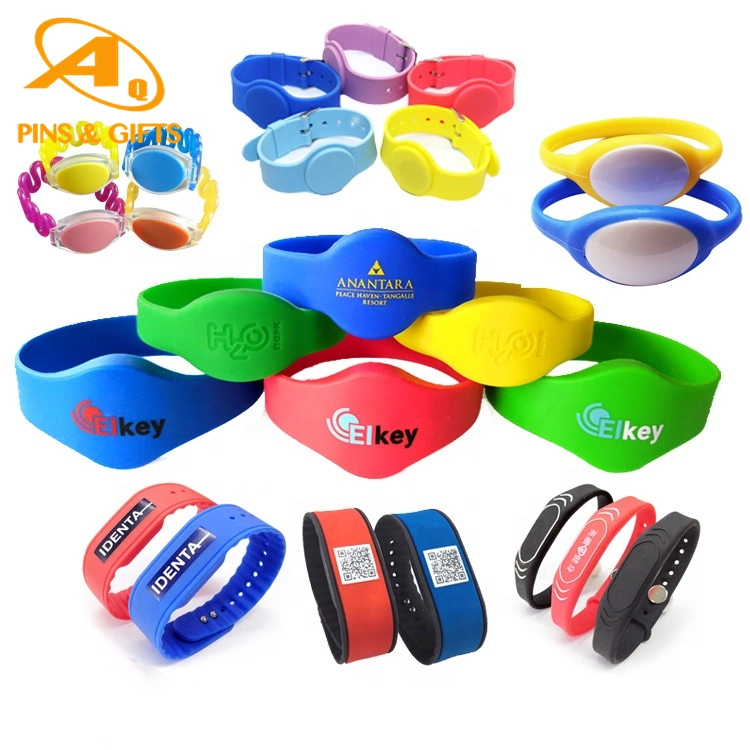 Factory Price Customizable Apple Watch Band Anime American Offset Printed Hospital Free Sample Energy Glow Event Silicone NFC Wristband RFID Bracelet