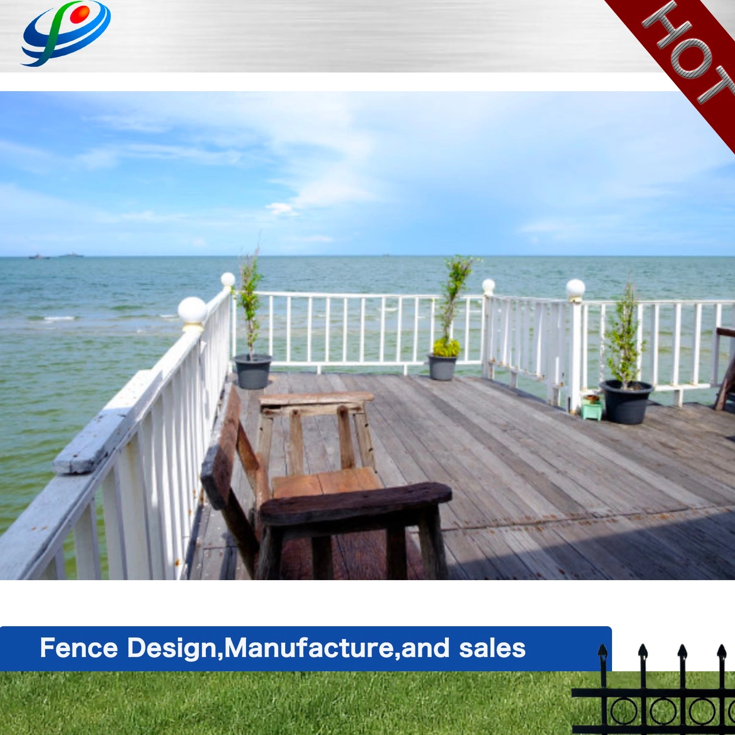 Modern Style Fence Stainless Steel Rail Glass Railing Stair Handrail