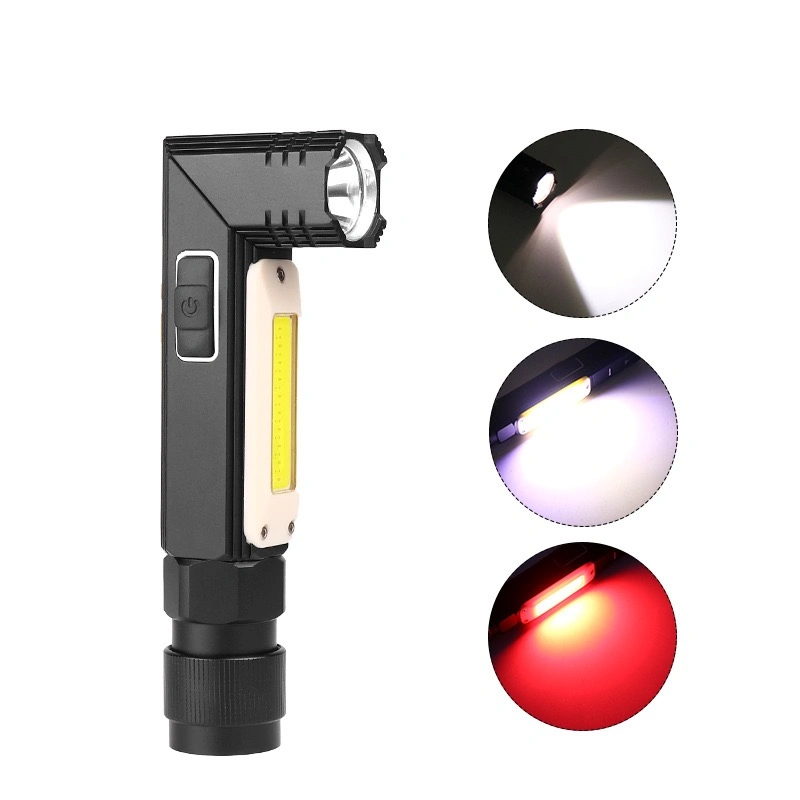 High Power Car Inspection Spot Torch Working Light with Rotating Head Emergency Rechargeable LED Work Flood Lighting Camping COB LED Work Flash Lamp