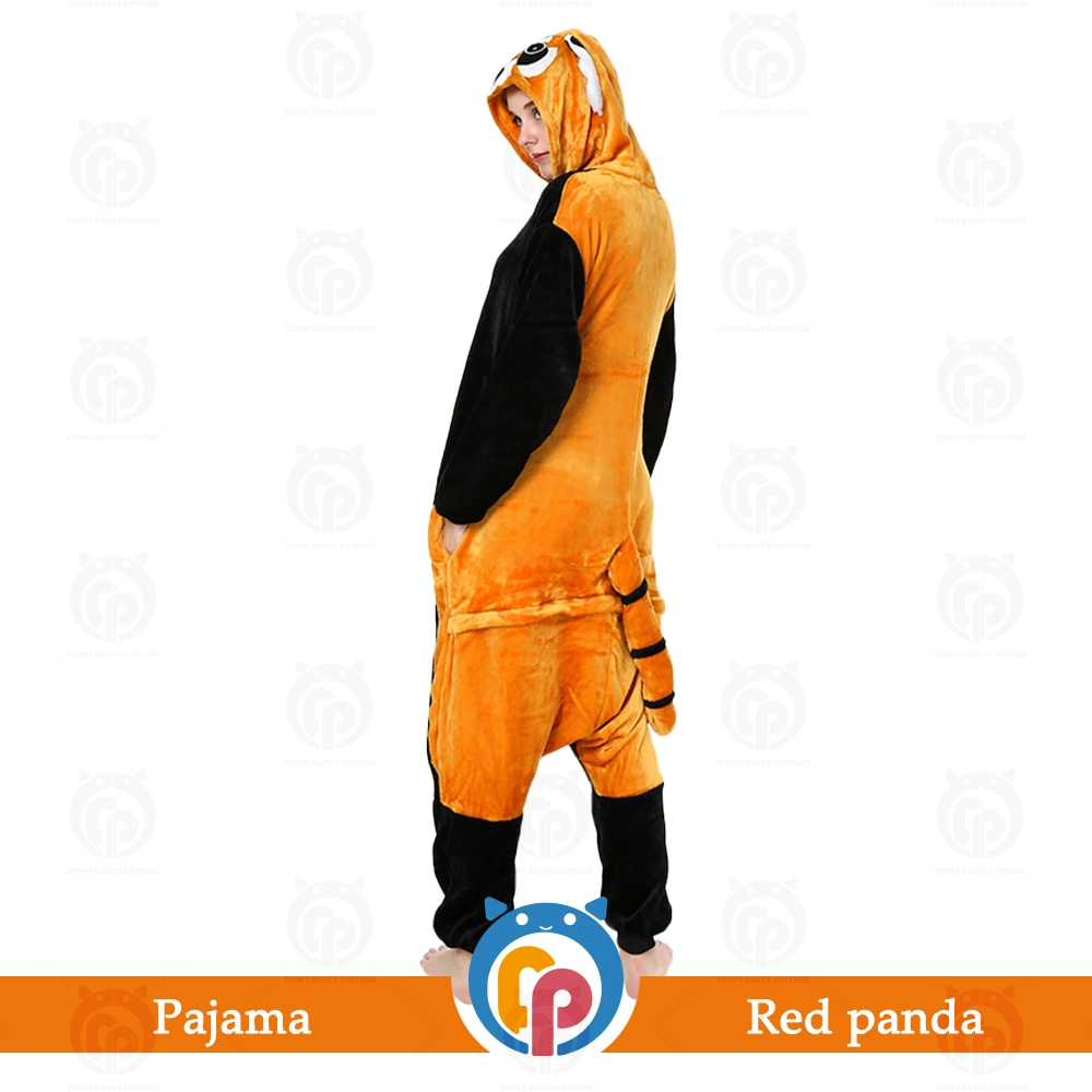 Panda rouge Kigurumi Pâques Halloween Party Animal Cosplay Costumes pour adulte