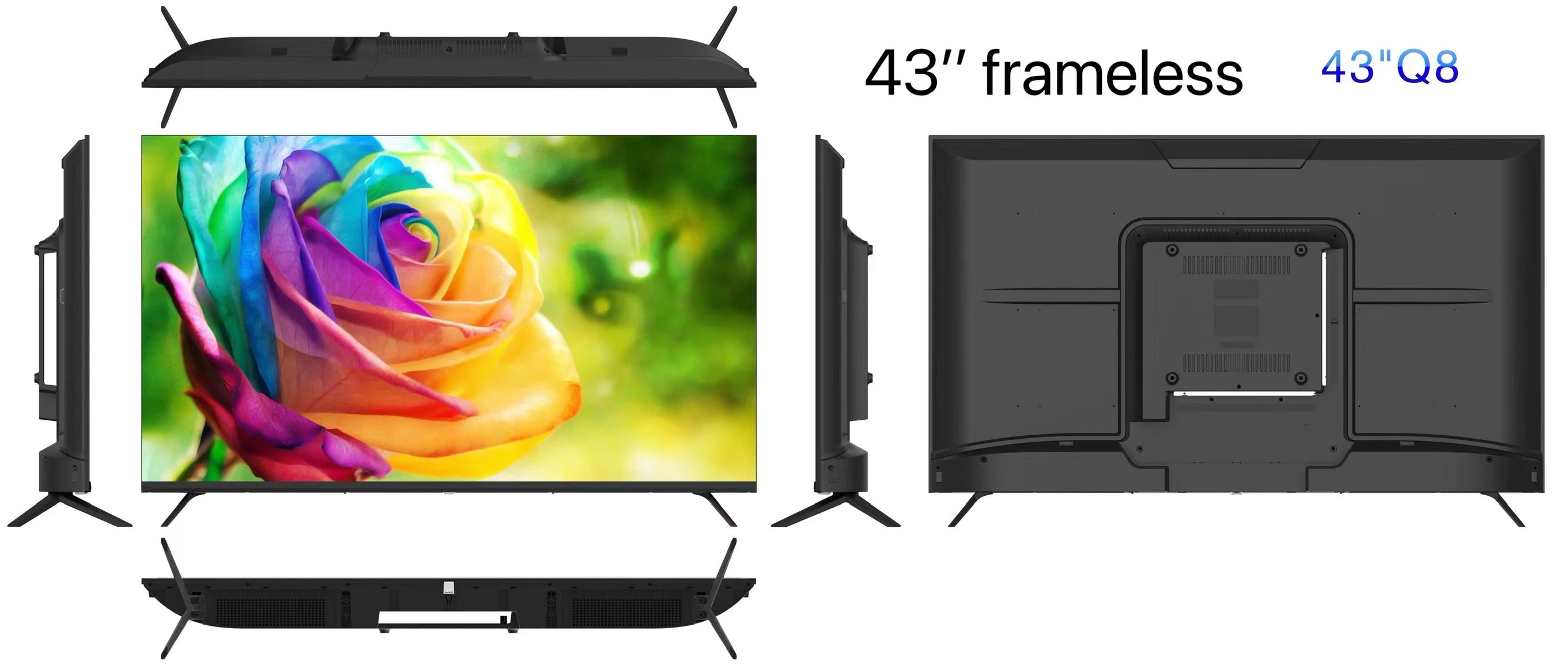 OEM Branding Wholesale/Supplier LED TV Smart TV 40 Inch Frameless Televisions