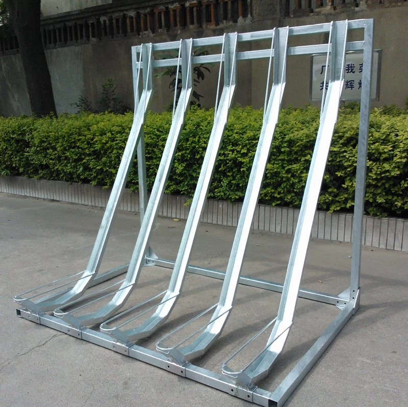 Acero al carbono Vertical semi Bike Rack Puntal gran soporte de la bici