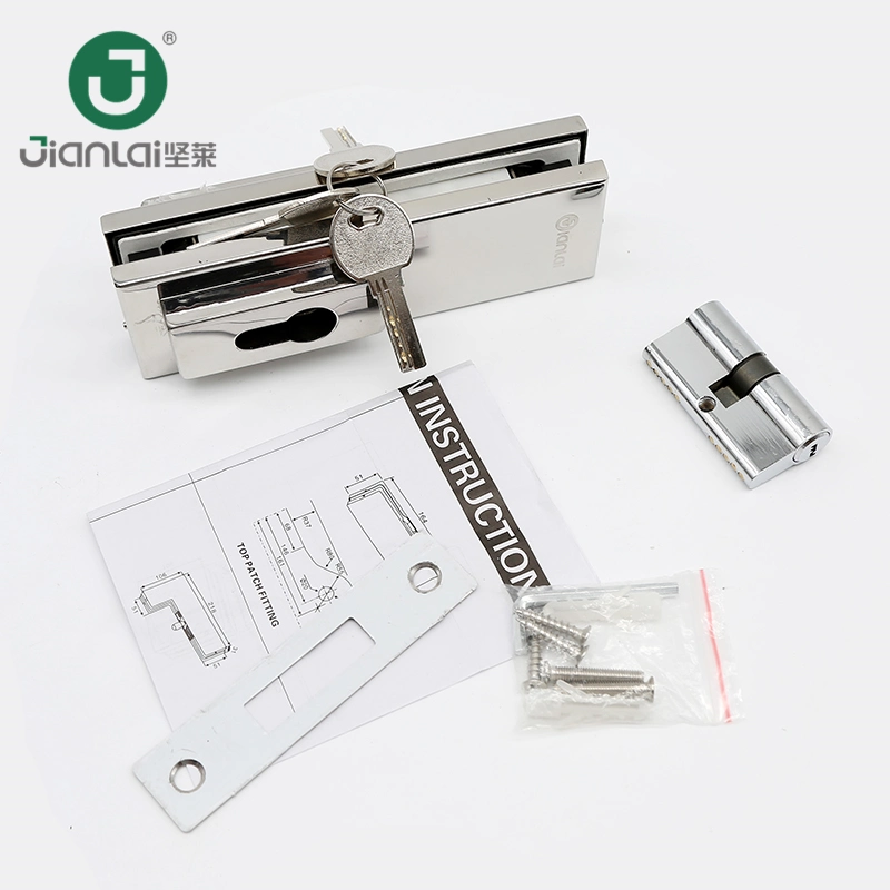 Glass Door Corner Lock Patch Fittings Stainless Steel Patch Fittings