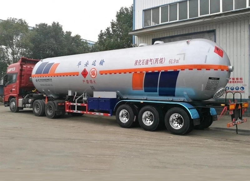 58000L Liquified Petroleum 30tons Air Suspension 58m3 58000 Litres LPG Propane Gas Tank Trailer