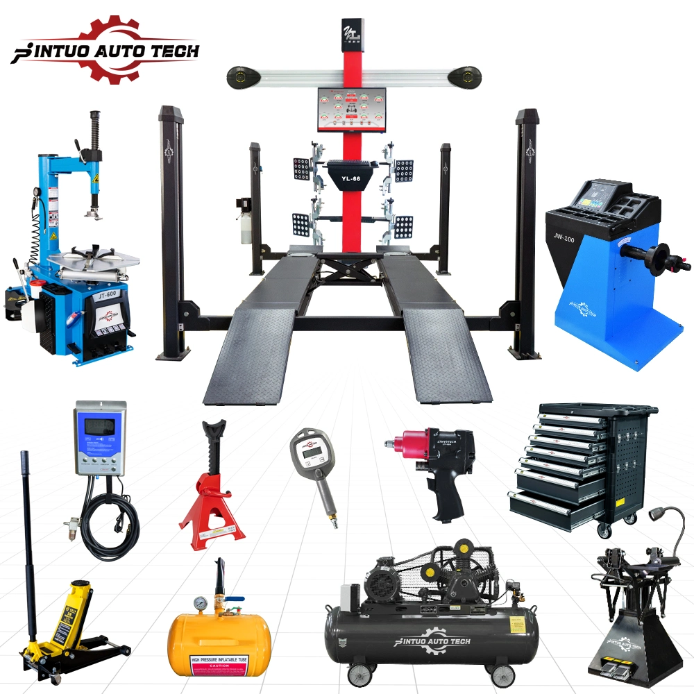Jintuo Werkstatt Auto Wheel Balancing Reifen Wechsler Lift und vier 3D Rad-Justiermaschine Preis zum Verkauf
