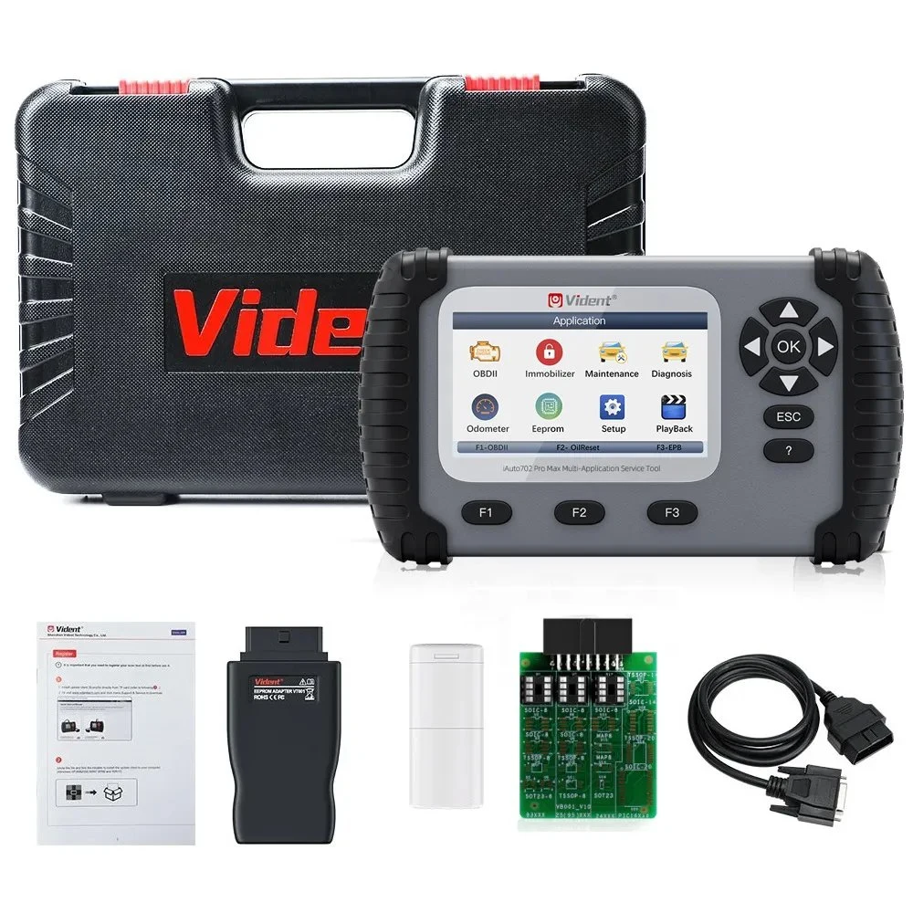 2023 Vident Iauto 702 PRO Max All System Automotive Diagnostic Scanner Professional Key Programmer 34 Special Functions ECU Coding