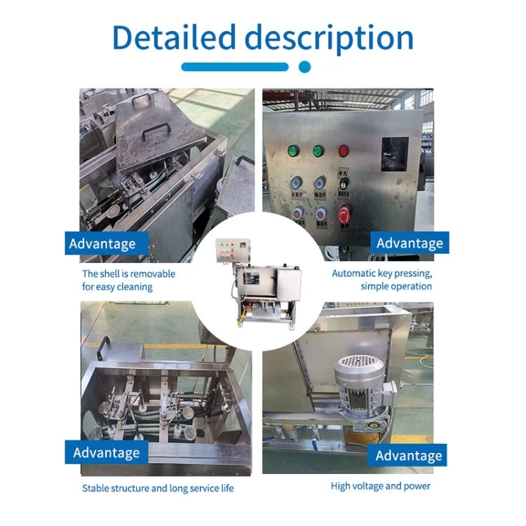 Máquina descalcificante de pescado matar pescado escalar relleno de guillotina lavado de peeling Máquina Limpieza Comercial de pescado balanza de eliminación de máquinas procesadoras