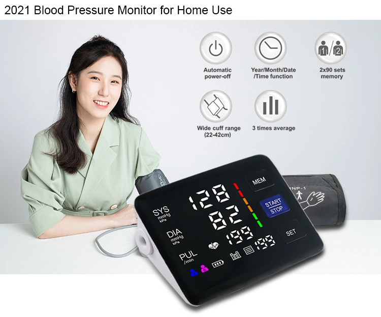 LED Display 90 Memories Digital Upper Arm Blood Pressure Monitor Manufacturer