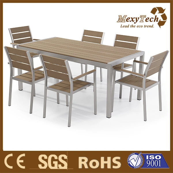 Garden Furniture 2017 PS Wood Dining Furniture Table and Chair