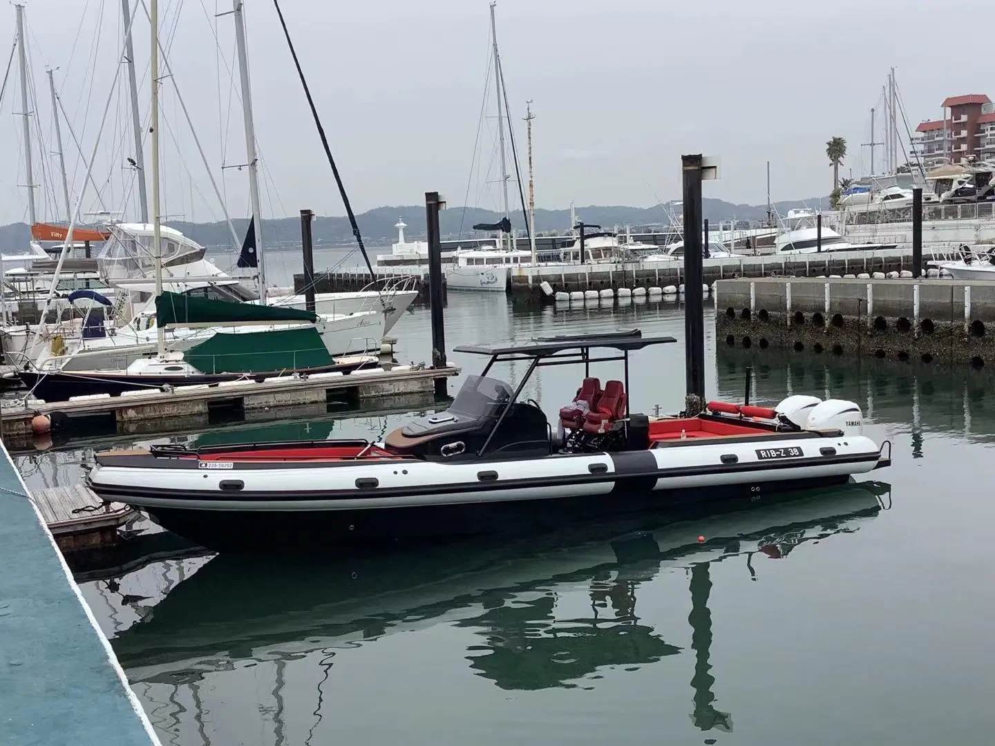 O Parque Aquático Aqualand 38pés 11,5m Motor Costela de luxo /tubo rígido de desporto insufláveis barco de lazer com marcação CE Classe B (Costela1150L)