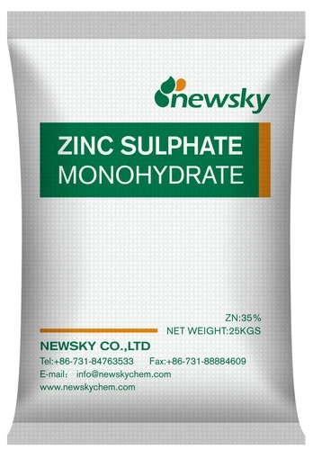 Fertilizante fertilizante fertilizante de elemento de traço mínimo de alta qualidade 98% Sulfato de zinco de alimentação Monohdyrate