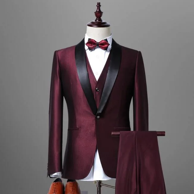 Costumes de mariage en laine italienne 100% personnalisés pour hommes, photos de costumes veste pantalon violet bleu royal, costume de marié coupe ajustée