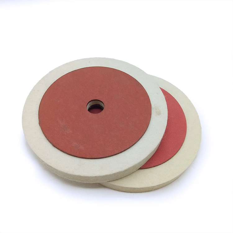 100% Wool Grinding Wheel 7 Inch Red Wool Felt Polishing Wheel