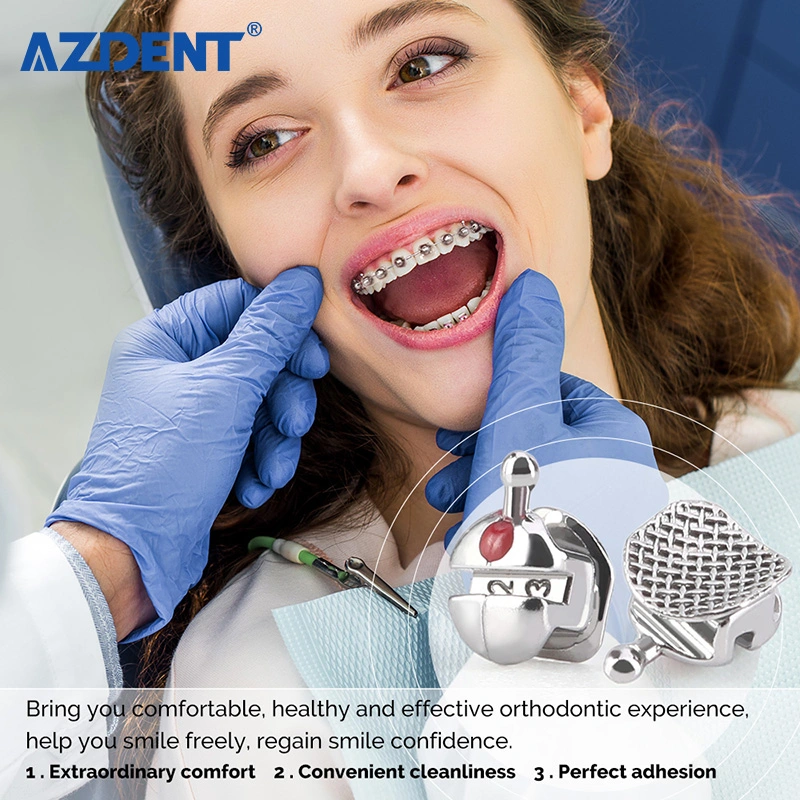 Azdent 20ps Roth/MBT 022 Dental Esférico cómodo Soporte Ortodontico de ligadura automática