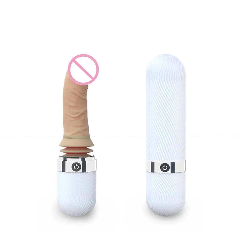 Down Thrusting Vibrator Dildo Retractable Vibration Dildo for Women