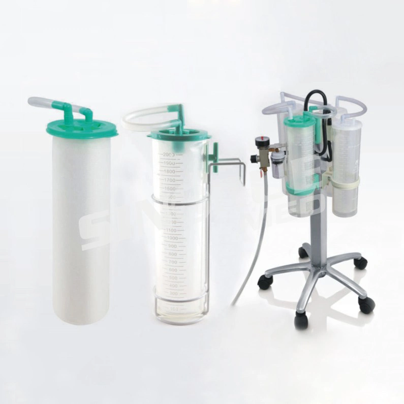 L'hôpital 1000ml 1500ml 2000ml ICU médicaux jetables chemise d'aspiration