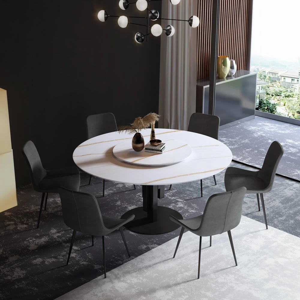 Wholesale/Supplier Modern Marble Stainless Steel Dining Table Set Hotel Restaurant Furniture