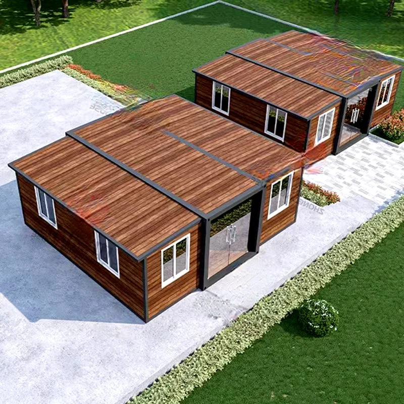 Casa de contêiner dobrável de imóveis de luxo Casa de férias dobrável de imóveis de cabine de quadro de venda quente pré-fabricada pré-fabricada de casa pequena expansível de luxo.