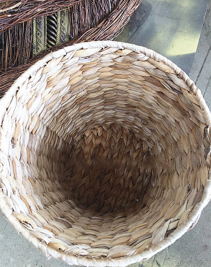 Wicker Willow Round Laundry Storage Basket Natural