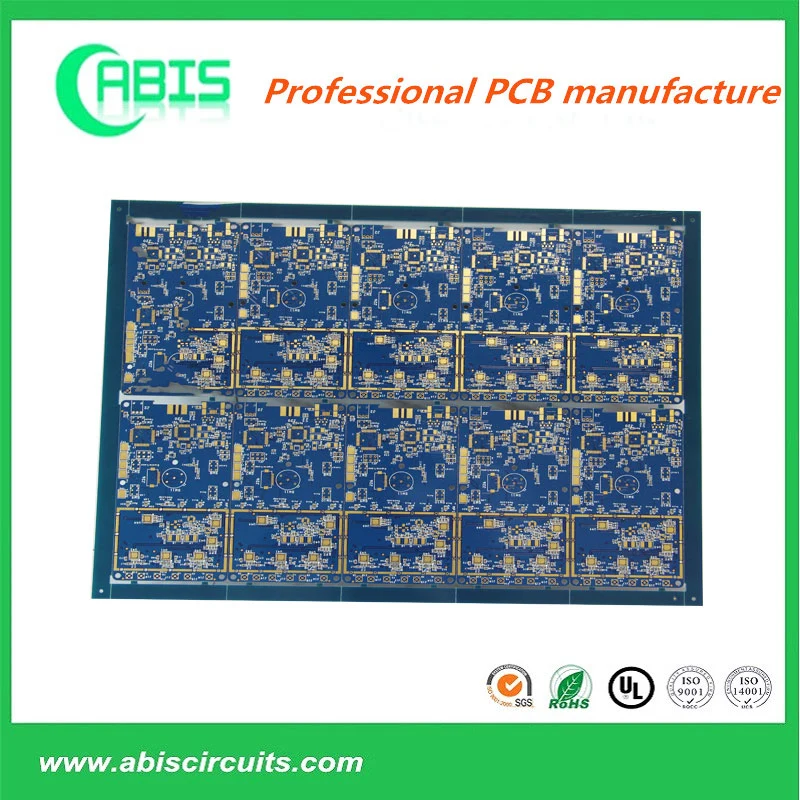 Multi Layers Electronics PCB Printed Circuits Board Made of Fr4 Tg150 with 2 U" Enig in Blue Ink