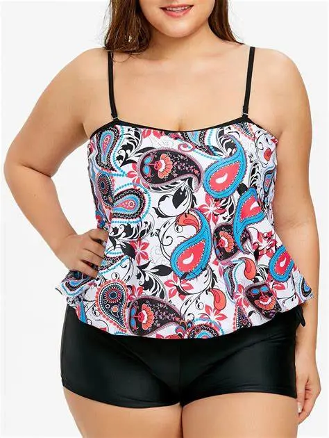 Les femmes Plus Size Lady un morceau de maillots de bain Maillot de bain