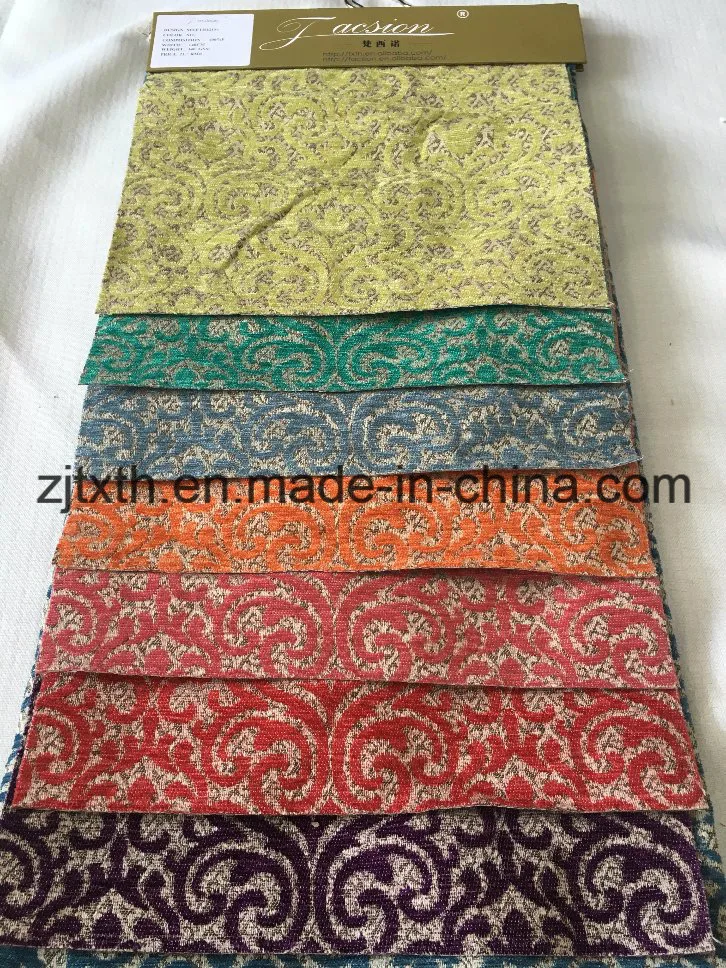 New Style Floral Chenille Sofa Fabric Jacquard Sofa Cloth in China