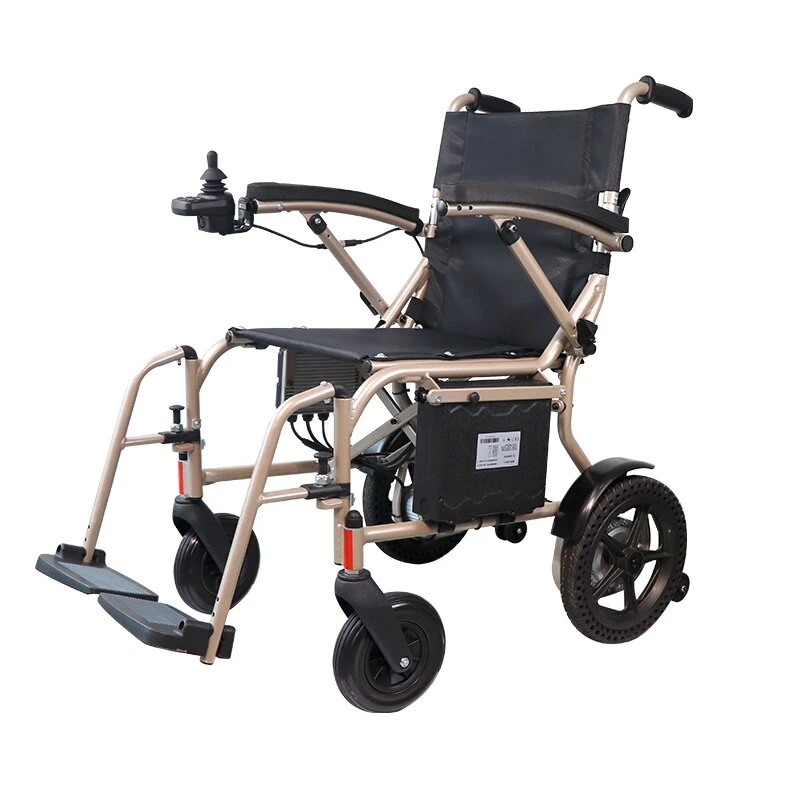 High quality/High cost performance  Lightweight Aluminum Alloy Foldable Electric Wheelchair for Disabled People