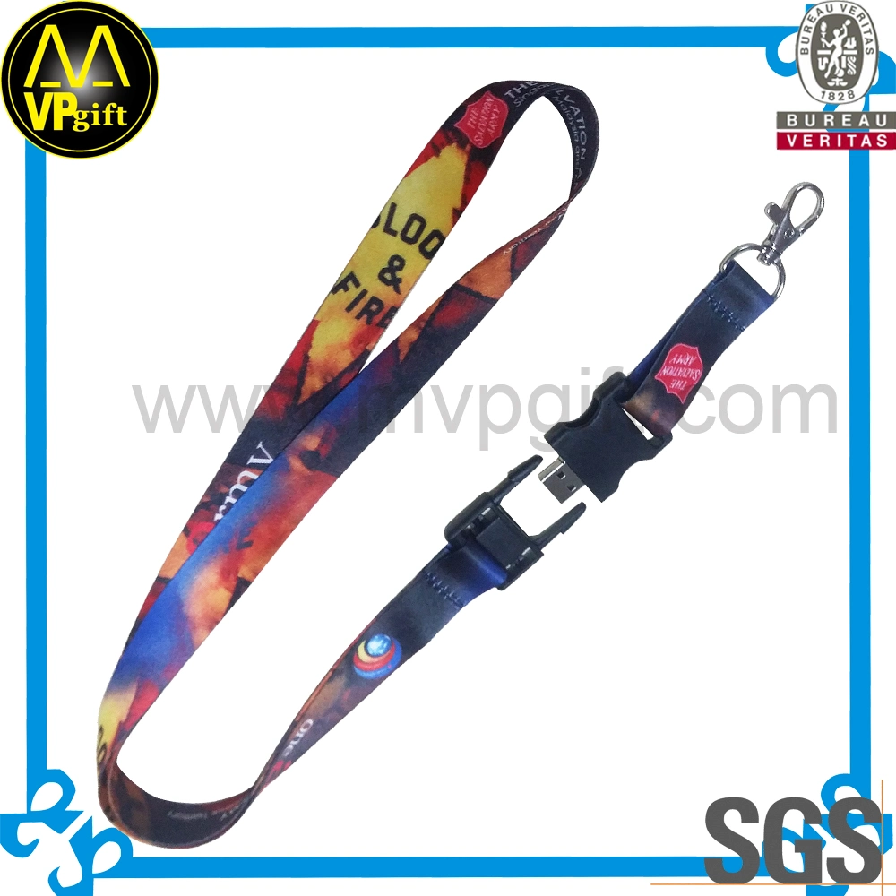 Custom Fashion Cheap Promotion Fabric Polyester Lanyard with Card Holder