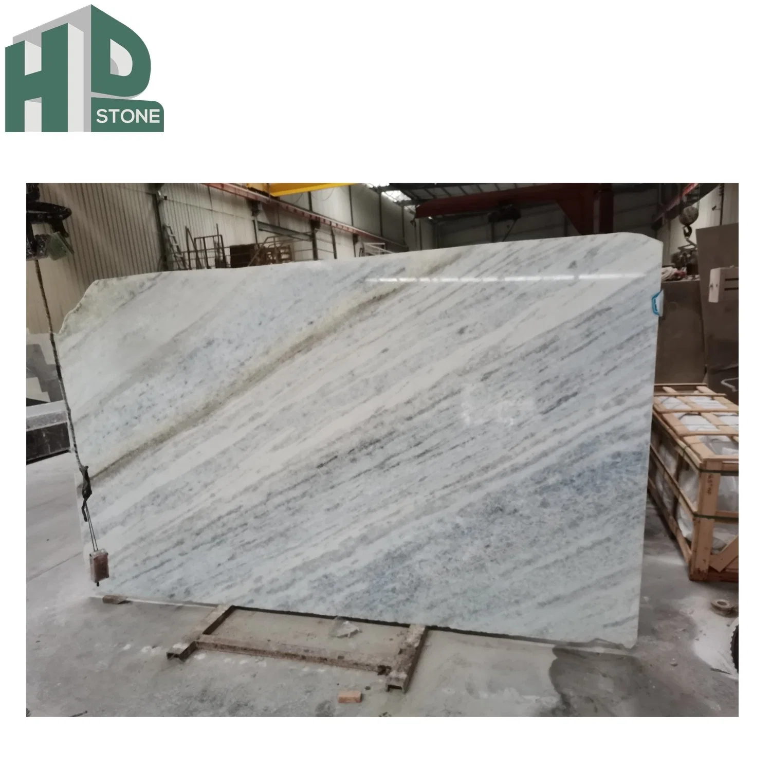 Chinese Crystal Blue White Marble Slabs for Floor Wall and Countertops