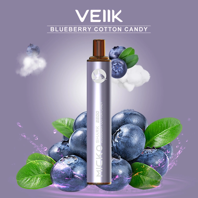 2021 Hot Selling Ecig Veiik Micko Shark 2200 Puffs Nicotine Free E Cigarettes