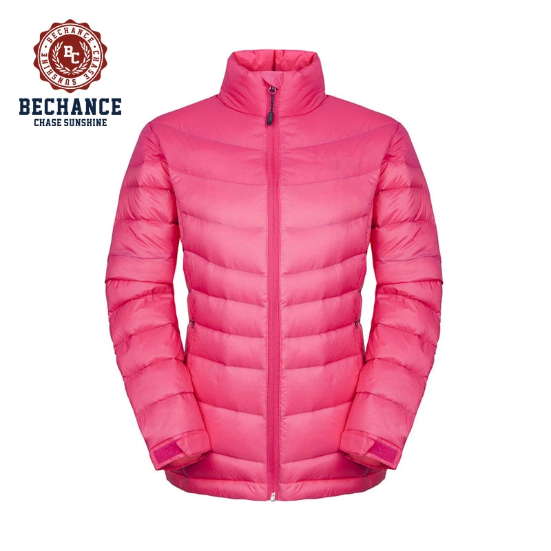 OEM Overcoat for Women Fashion Ladies Down Jackets Pink