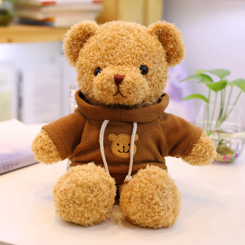 Brinquedo macio de peluche com peluche, tamanho pequeno, em Teddy Bear Com vestuário