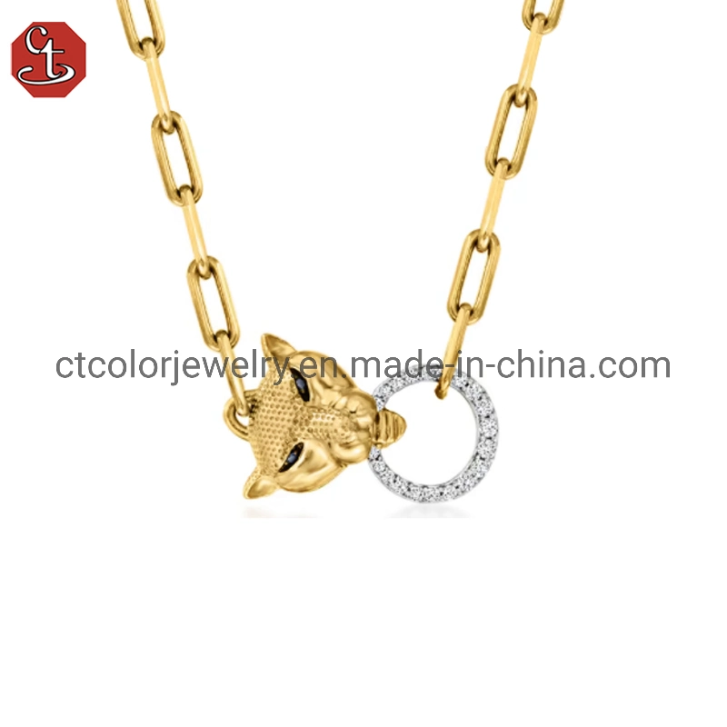 Custom Jewelry "H" heart white cubic zirconia 14k gold plated silver necklace fashion jewelry