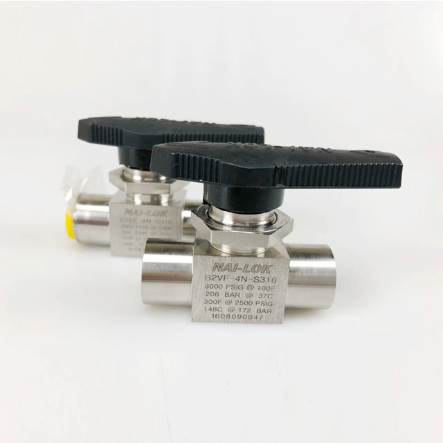 Nai-Lok 1000psi Stainless Steel SS316 Manual Panel Mounting 1/4''-1'' Gas Industry Low Pressure Mini Ball Valve