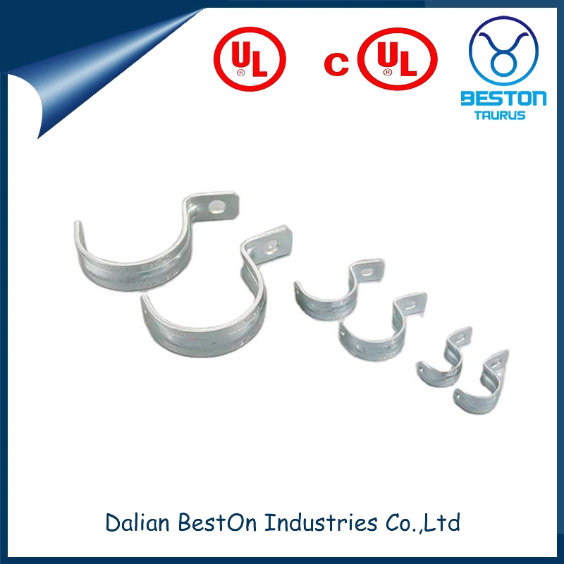 Dalian Beston Mounting Hole Size 9/32" Rigid Conduit Strap Thickness 14 Ga 0.08000 Lbs Tubing Size 1/2" Od One Hole Tubing Clamp with 304 Stainless Steel Finish