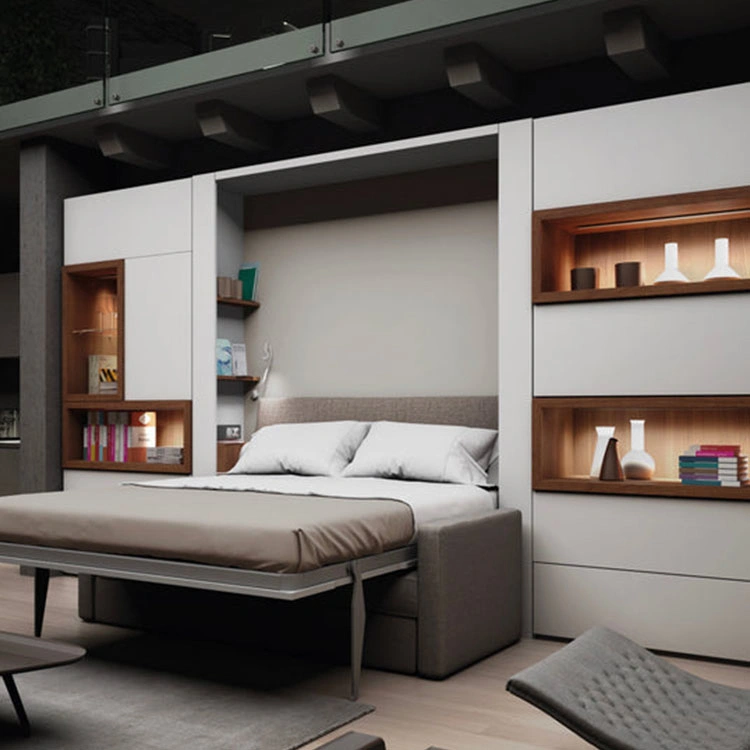 Cama plegable con muebles de pared de Sofá de tamaño completo