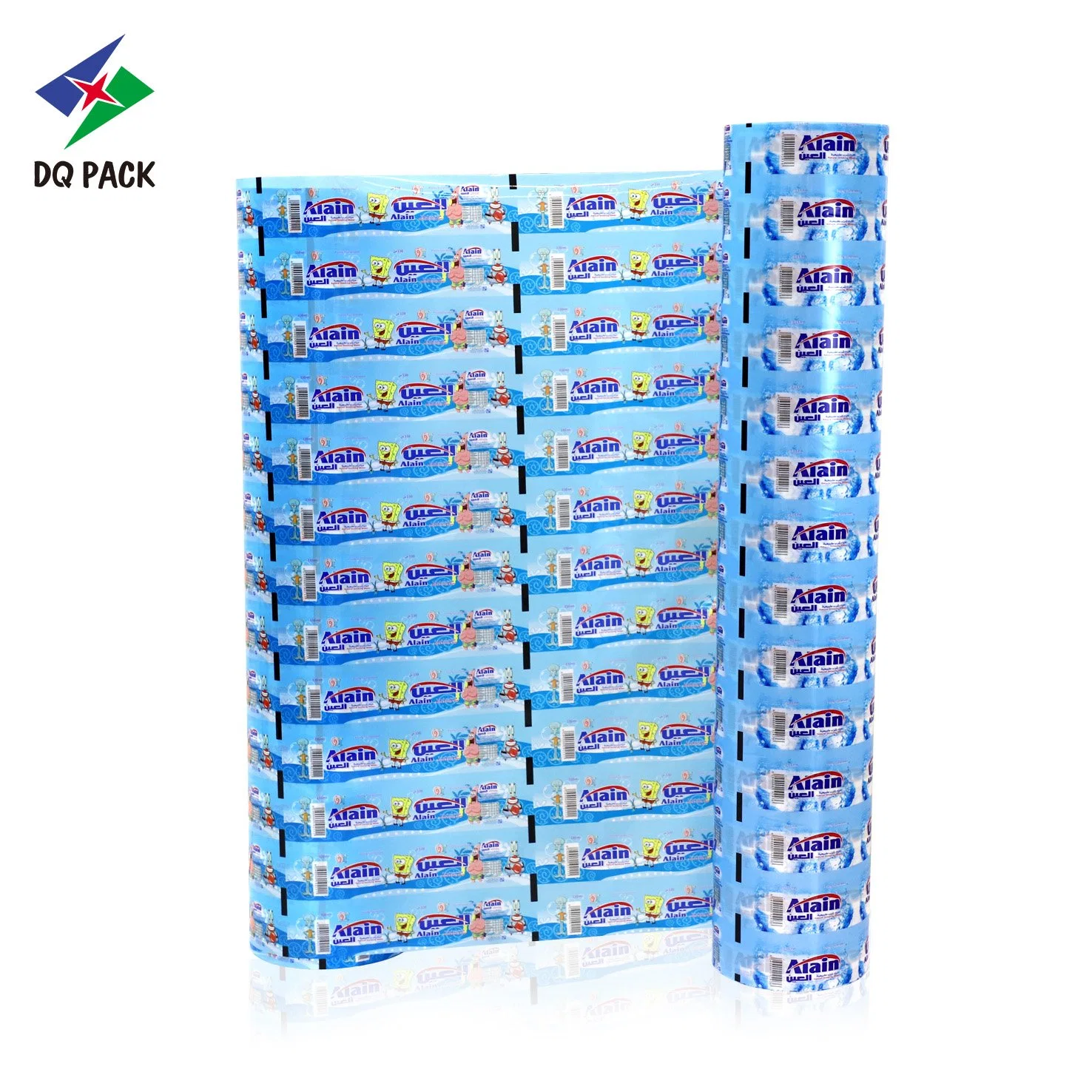 Dq Pack Custom Printed PVC Shrink Film Plastic Shrink Sleeve Film Roll Stock Film for Beverage Can Bottles