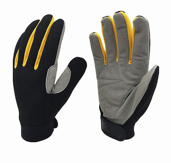 Microfiber Reinforced Palm Thumb Unlined Spandex Back Mechanic Glove