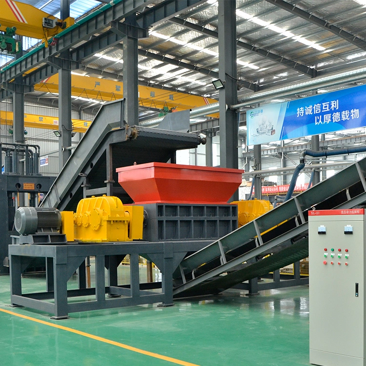 Solid Waste Crushing System Recycling Lineintelligent Control of Hydraulic Drive Shredder Machine