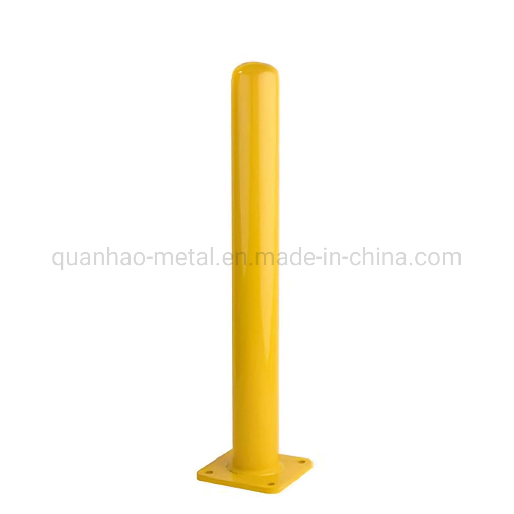 Safety Bollard Yellow Powder Coat Pipe Steel Safety Barrier with Fixings