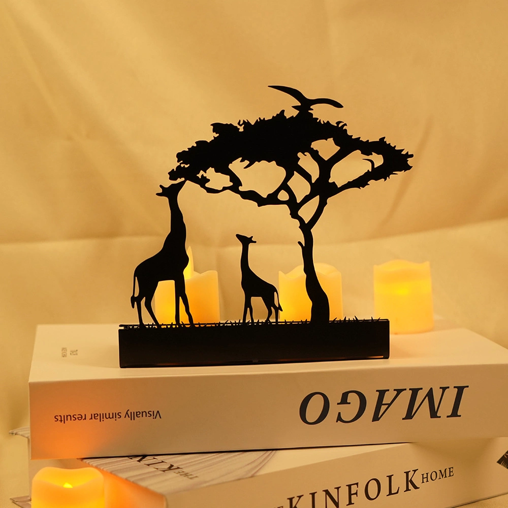 Nuevo creativo Metal Silhouette Candle Holder decoración ornamento minimalista Candlestick