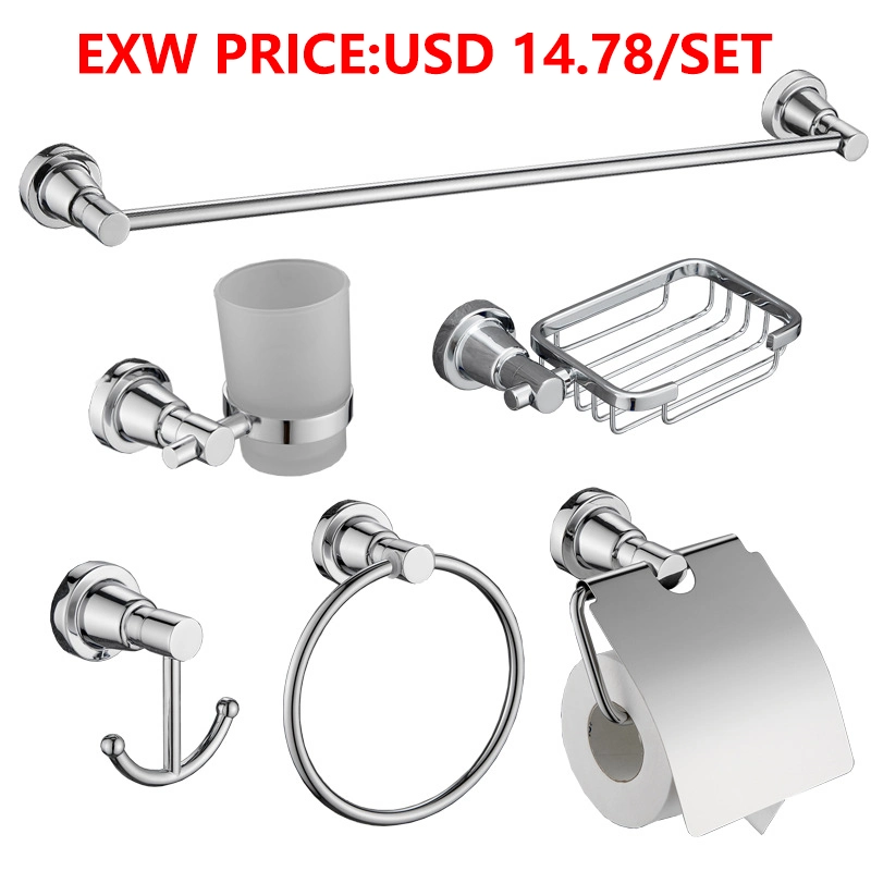 Quality Assurance Zinc Alloy Base 304 Stainless Steel Pendant Bathroom Washroom Lavatory Wall Mounted Accessories