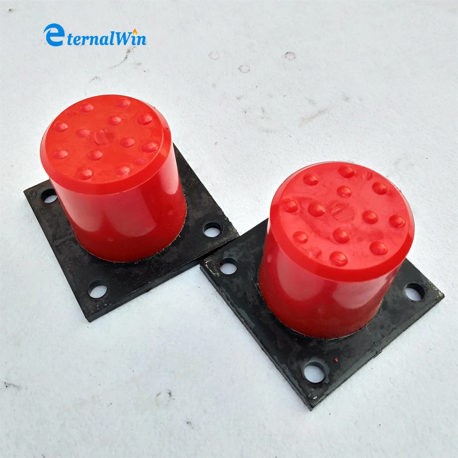 Pin Crane Polyurethane Buffer Rubber Block Buffer Driving Crane with Steel Plat