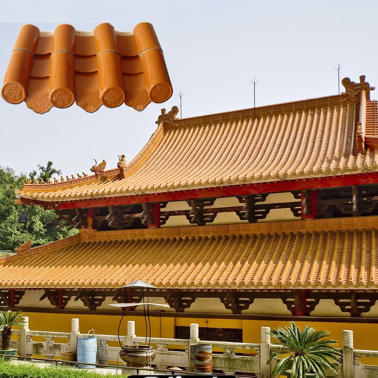 Traditional Chinese Terracotta Clay Roof Tiles Malaysia