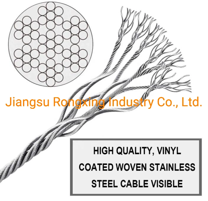 7*7 or 8*7+1*19 High Flexibility Stainless Steel Wire Rope for Car Window Regulator