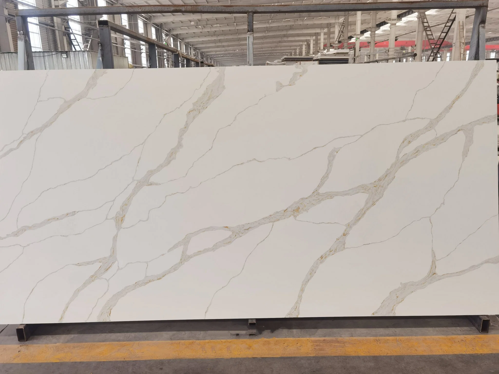 Artificial Stone Polished/Honed Surface Kitchen Venatino Unique Statuario Gold Quartz Cuarzo