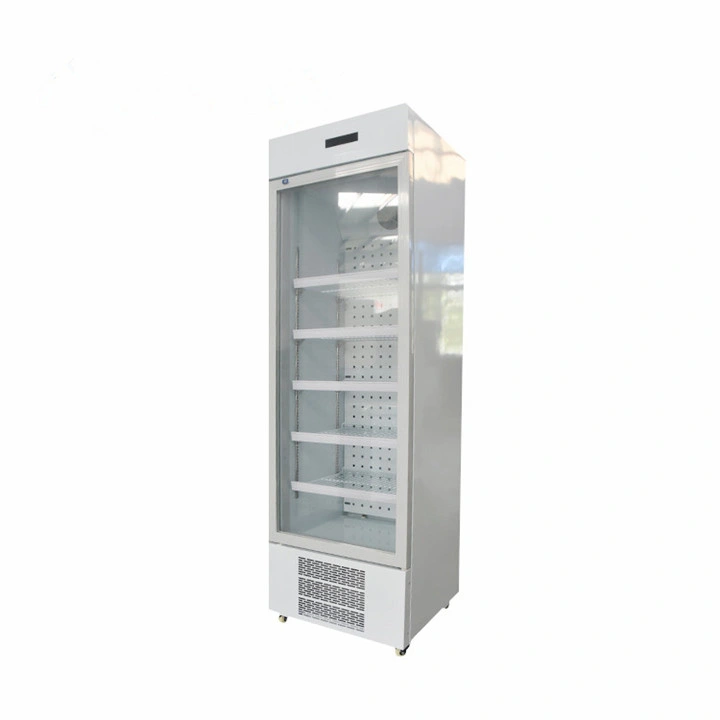 Commercial Refrigerator Freezer with Glass Single Door Upright Refrigerator Showcase