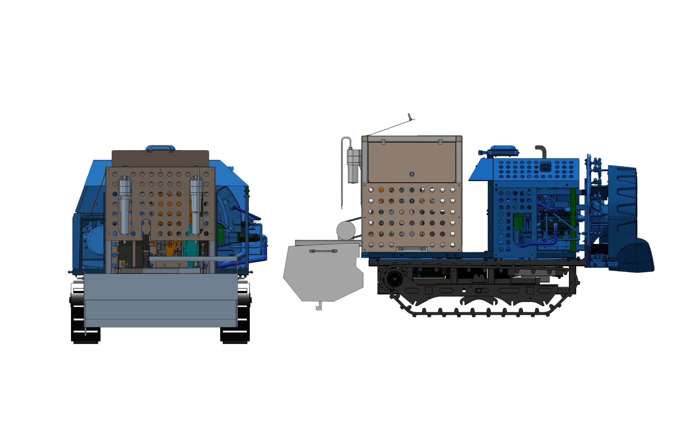 Control remoto de la segadora no tripulados pulverizador hidroneumático Robot agrícola de transportar la máquina